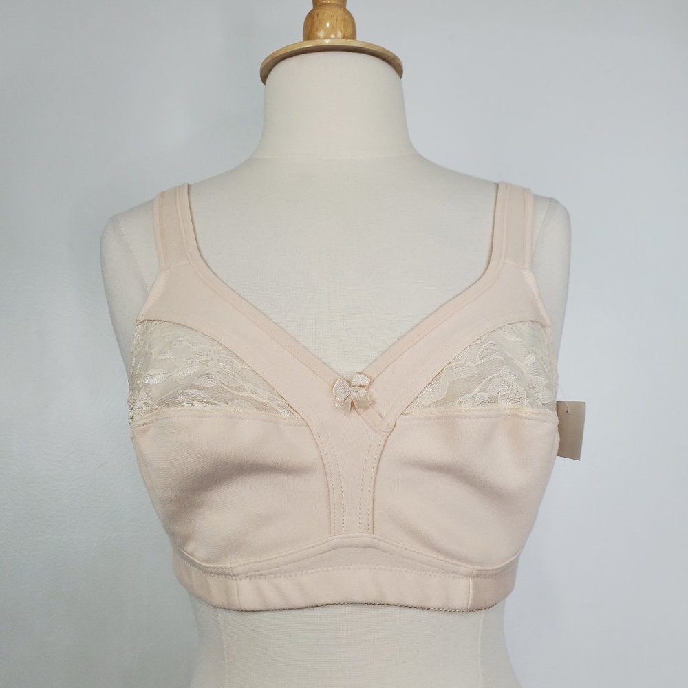 Plusform Instant Shaping Style #16041 Nude Flesh Beige Cotton Bra NWT Size 36C